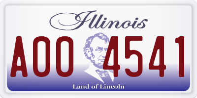 IL license plate A004541