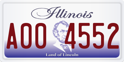 IL license plate A004552