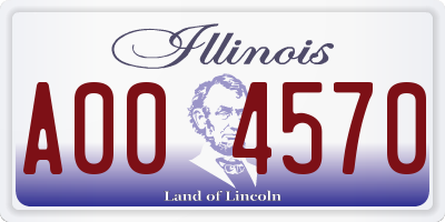 IL license plate A004570