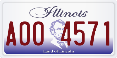 IL license plate A004571