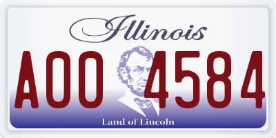 IL license plate A004584