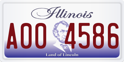 IL license plate A004586