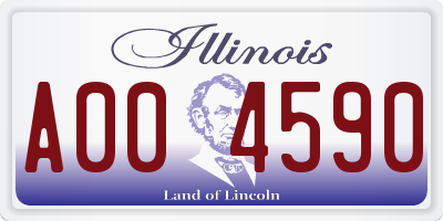 IL license plate A004590