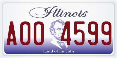 IL license plate A004599