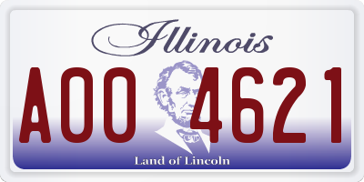 IL license plate A004621