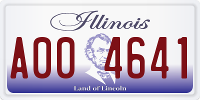 IL license plate A004641