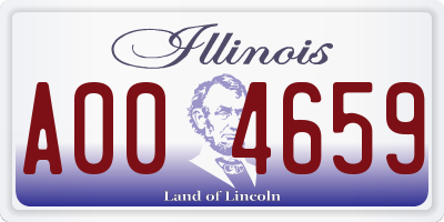 IL license plate A004659