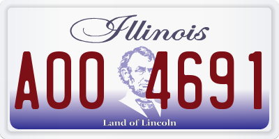 IL license plate A004691