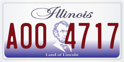 IL license plate A004717