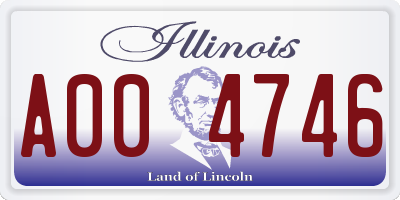 IL license plate A004746