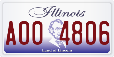 IL license plate A004806