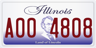 IL license plate A004808