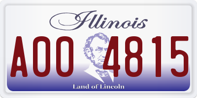 IL license plate A004815