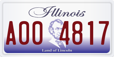 IL license plate A004817