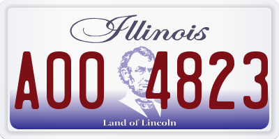 IL license plate A004823