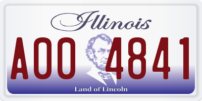 IL license plate A004841