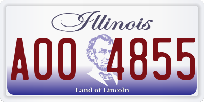 IL license plate A004855