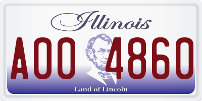 IL license plate A004860