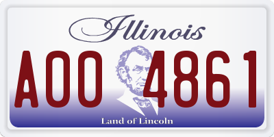 IL license plate A004861