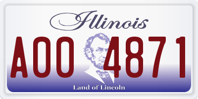 IL license plate A004871