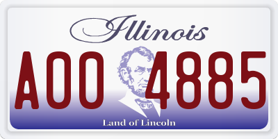 IL license plate A004885