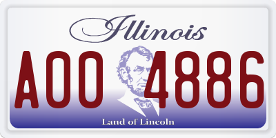 IL license plate A004886