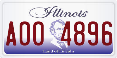 IL license plate A004896