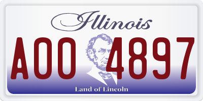 IL license plate A004897