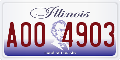 IL license plate A004903