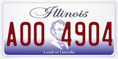 IL license plate A004904