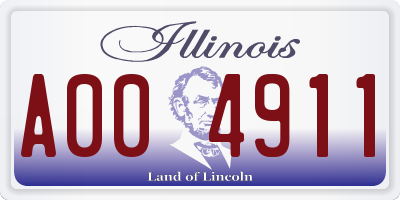 IL license plate A004911