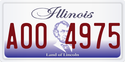 IL license plate A004975