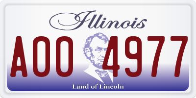 IL license plate A004977