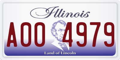 IL license plate A004979