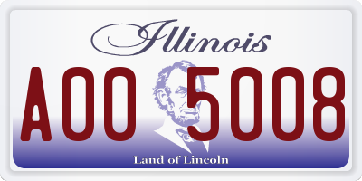 IL license plate A005008