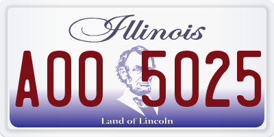 IL license plate A005025