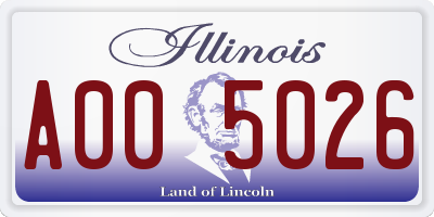 IL license plate A005026