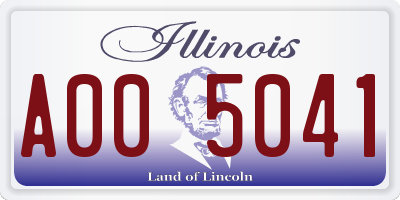 IL license plate A005041