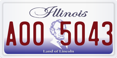 IL license plate A005043