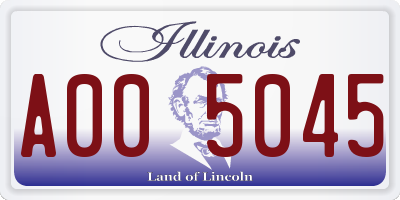 IL license plate A005045