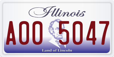 IL license plate A005047