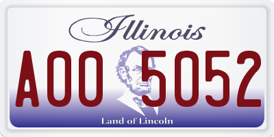 IL license plate A005052