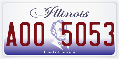 IL license plate A005053