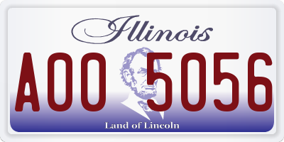 IL license plate A005056