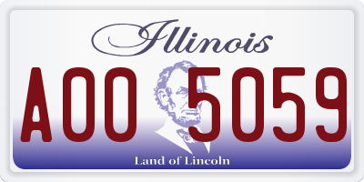 IL license plate A005059