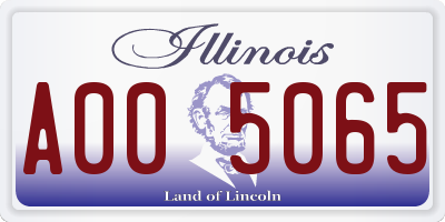 IL license plate A005065