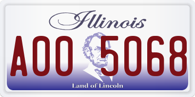 IL license plate A005068