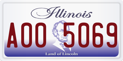IL license plate A005069