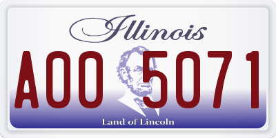 IL license plate A005071