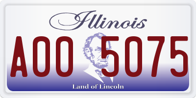 IL license plate A005075